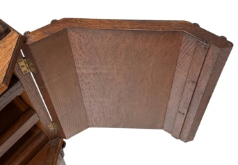 Art Deco Amsterdamse School Oak Pedestal Desk, 1920s